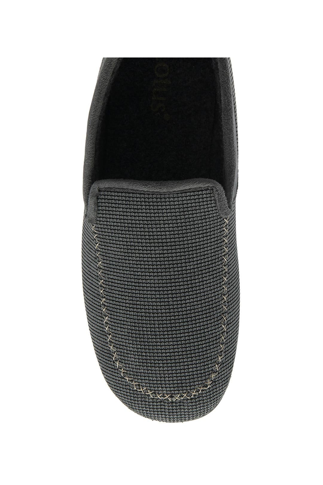 Lotus Lotus Men's 'Francisco' Textile Full Shoe Slippers in Grey - 4
