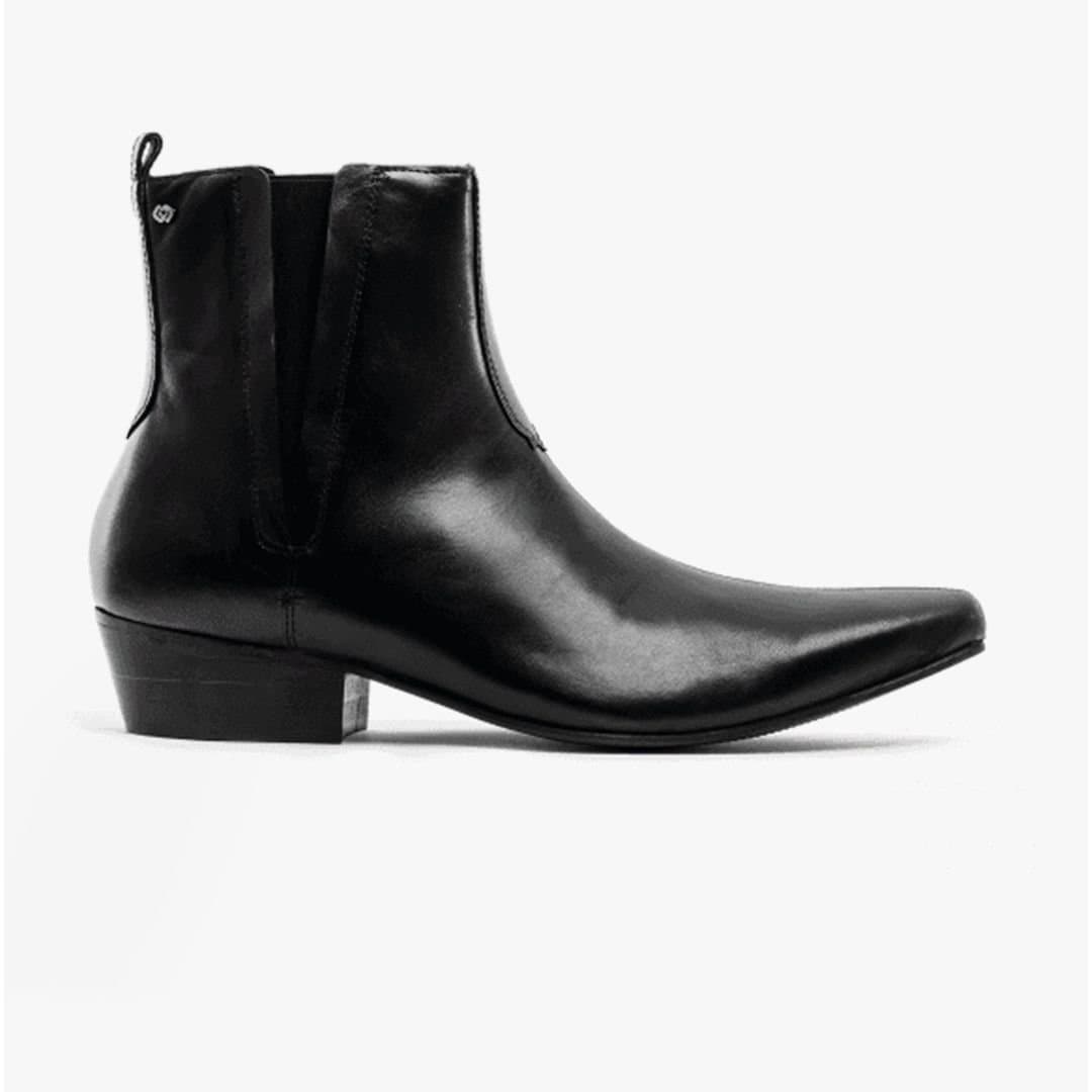 Club Cubano Club Cubano Men's Black Cuban Heel Ankle Boots