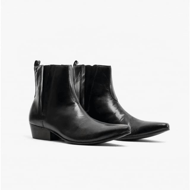 Club Cubano Club Cubano Men's Bruno Slip On Cuban Heel Ankle Boots in Black - 2