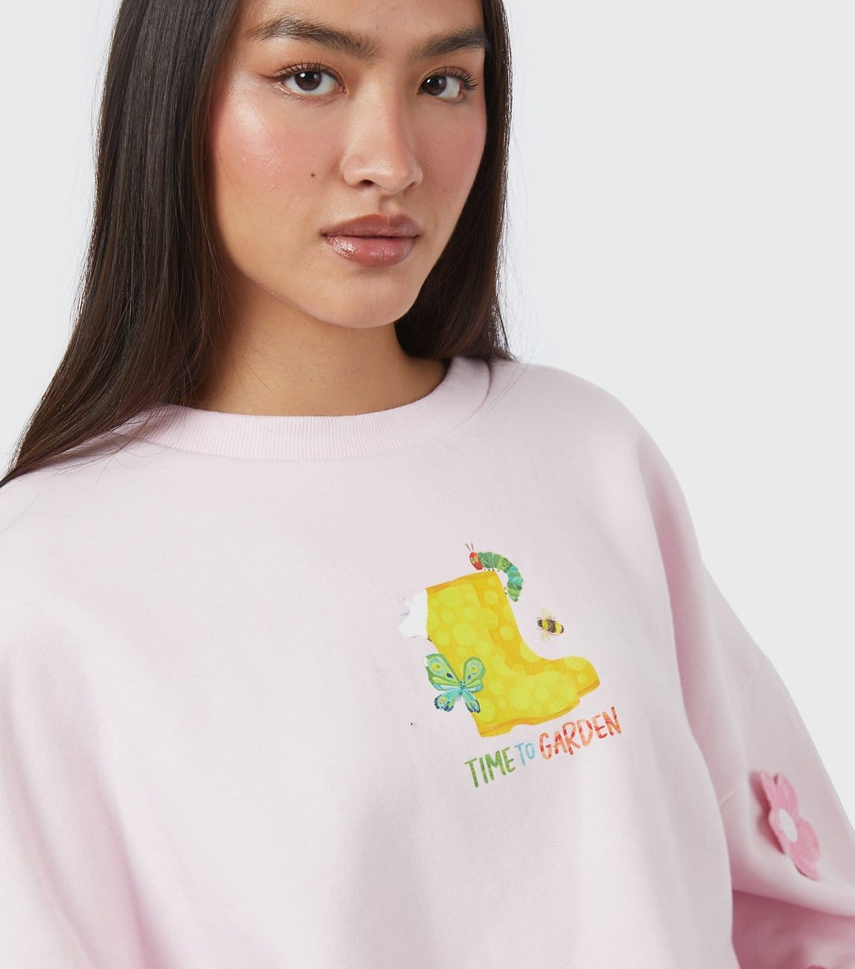 Skinnydip Women's Pink Hungry Caterpillar Bloom Sweatshirt Skinnydip New Look - 4