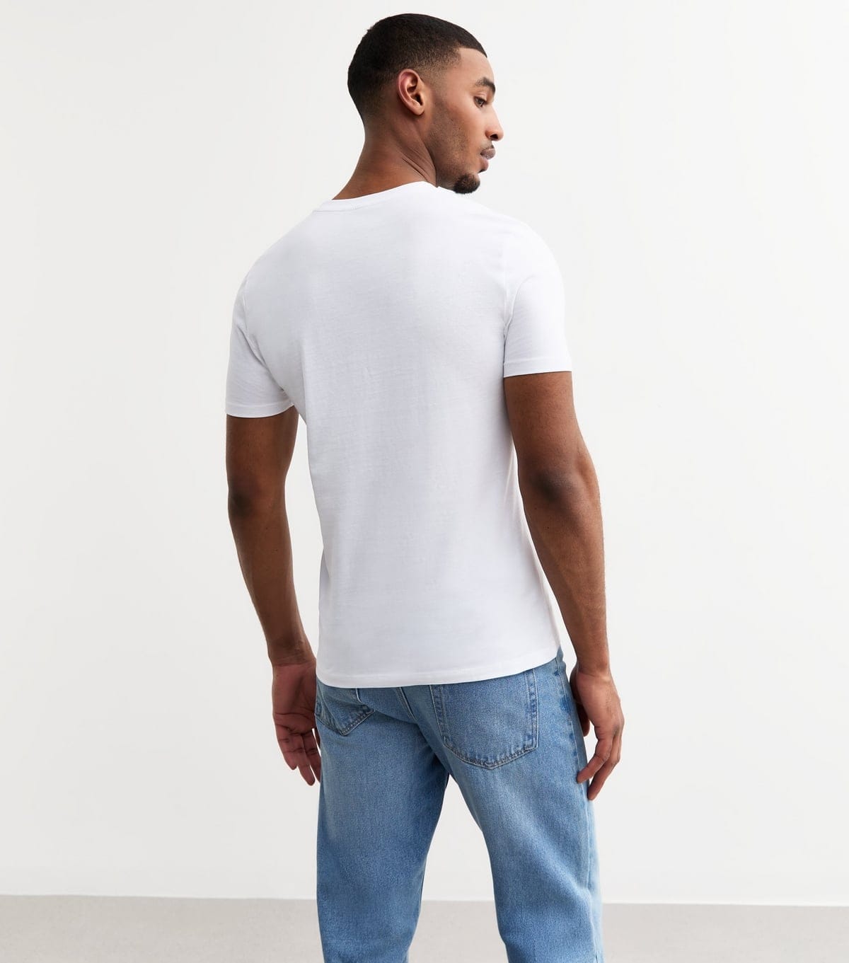 New Look Men's 2 Pack White Muscle Fit T-Shirts New Look - 4