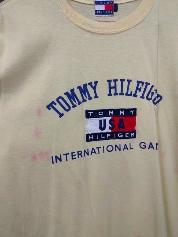 Tommy Hilfiger Vintage 1996 Tommy Hilfiger International Games USA Flag Graphic T-Shirt Boxy Medium
