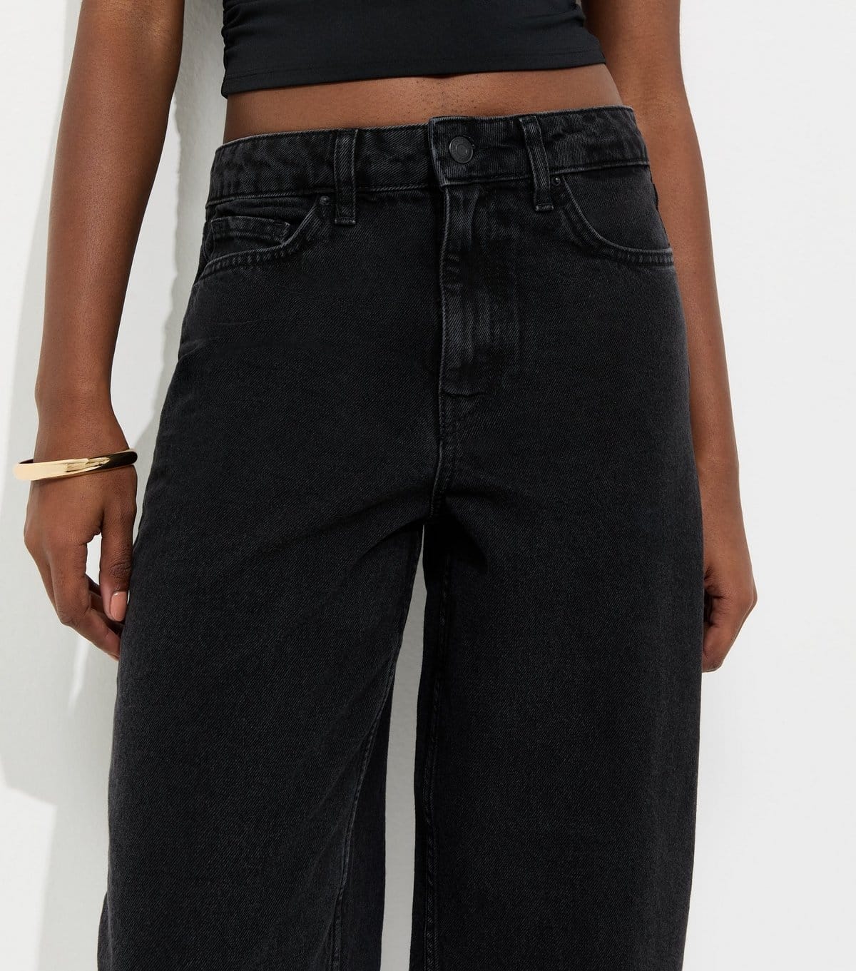 New Look Women's Black Denim Tapered Ankle Grazer Barrel Jeans New Look - 4