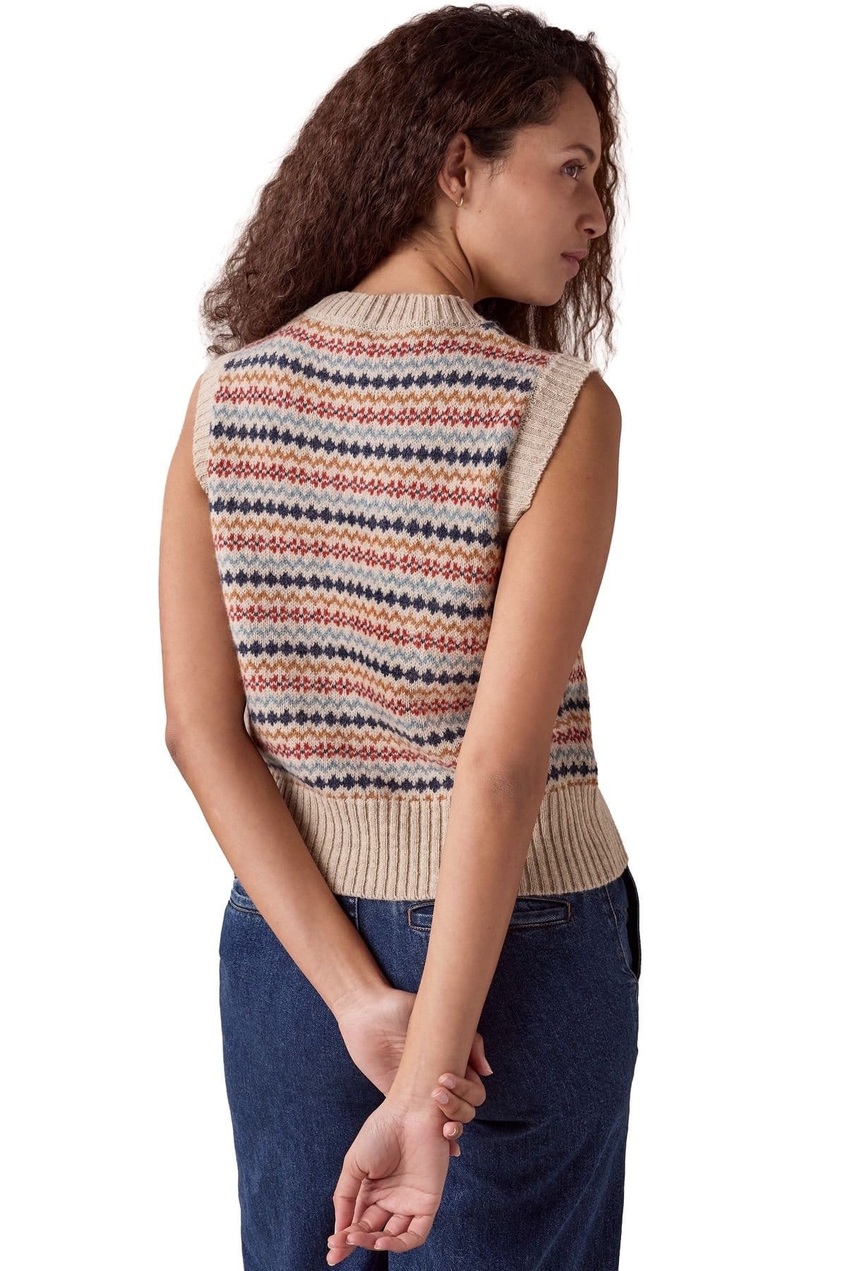 Celtic & Co Celtic & Co Women's Fair Isle Tank Top in Beige - 4