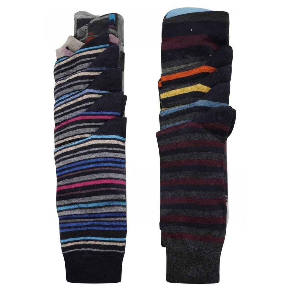 Ex Store Ex Store Men's Striped Socks (Pack of 10)