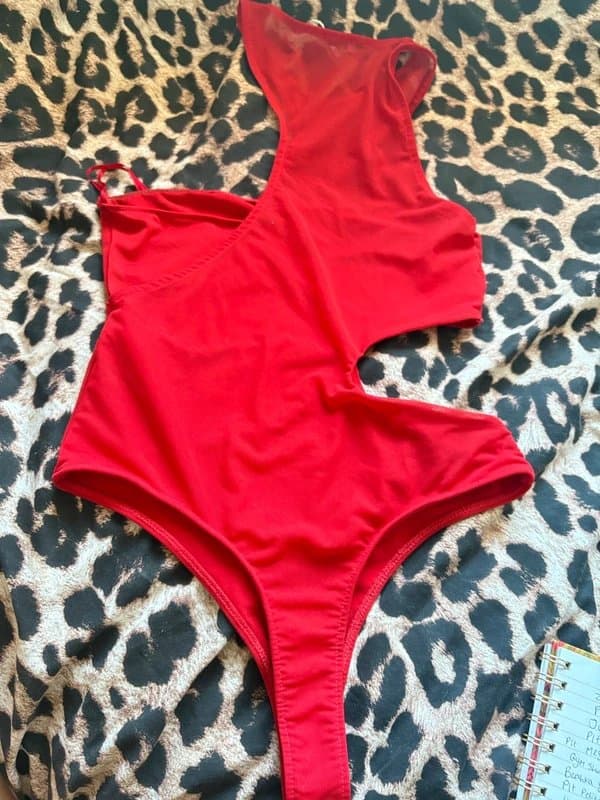 Bershka Cue out mesh bodysuit