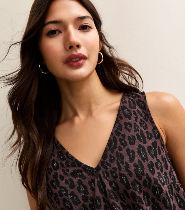 New Look Women's Brown Animal Print Sleeveless Mini Dress New Look - 3