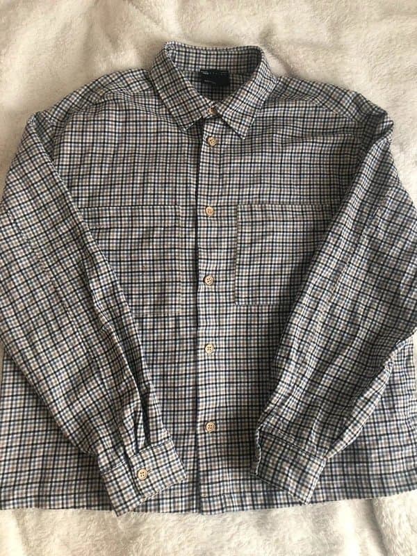 ASOS Design Men’s longsleeve checkered shirt (S)