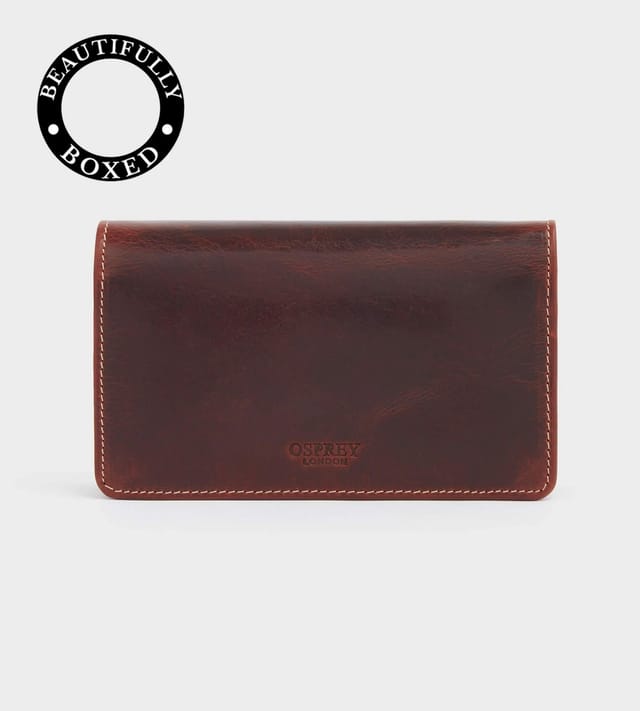 OSPREY LONDON OSPREY LONDON Women's The Narissa Leather RFID Matinee Purse in Brown - 2