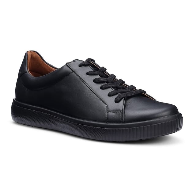 Hotter Hotter Men's 'Oliver' Smart Leather Trainers in Black - 2
