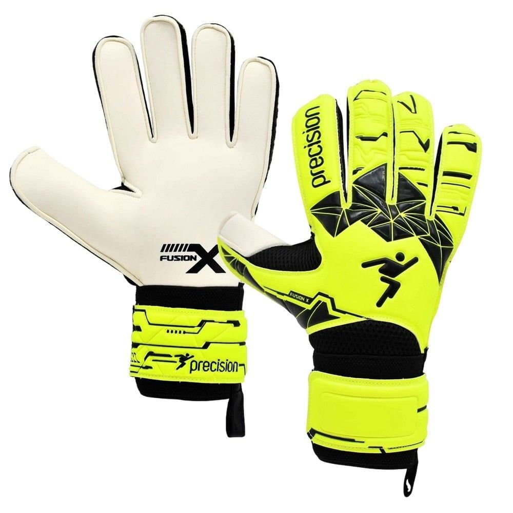 Precision Precision Men's Fusion X Flat Cut Essential Goalkeeper Gloves in White