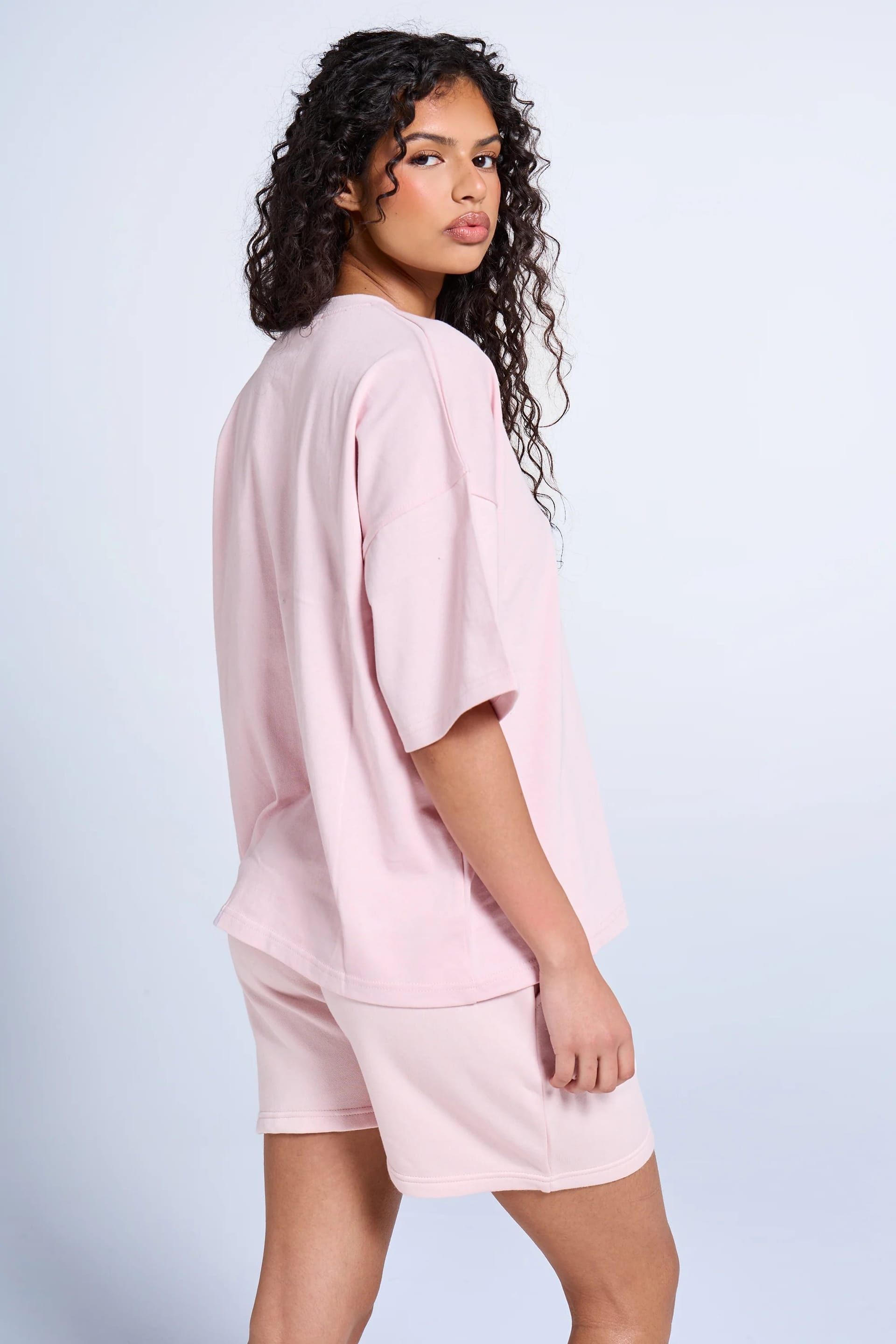 Kaiia Kaiia Logo Oversized T-shirt Pink Chai - 4