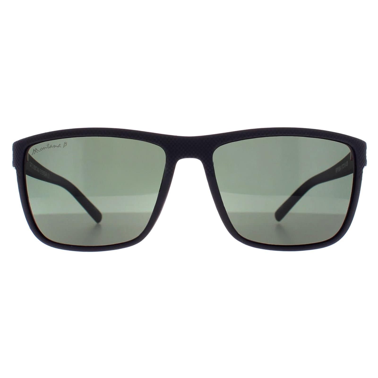 montana montana Men's Rectangle Black G15 Polarized MP198