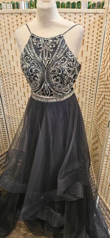 Tiffanys Tiffanys Illusion "Trinity" Embellished Two-Piece Prom Dress – Size 8 Showstopper!