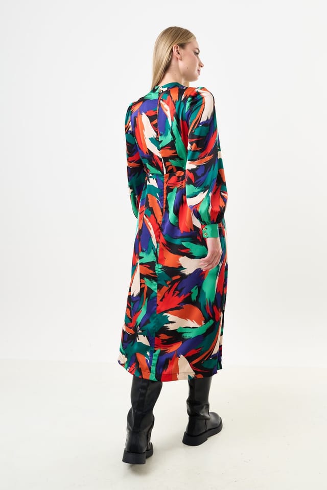 Louche Louche Women's Avion Hofmann Print Long Sleeve Midi Dress - 2