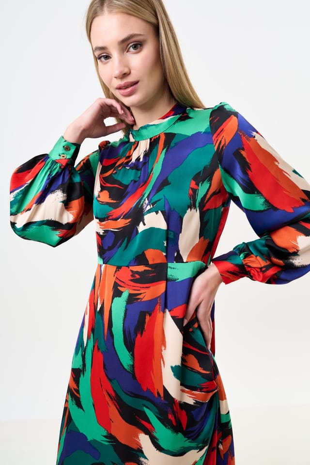 Louche Louche Women's Avion Hofmann Print Long Sleeve Midi Dress - 3