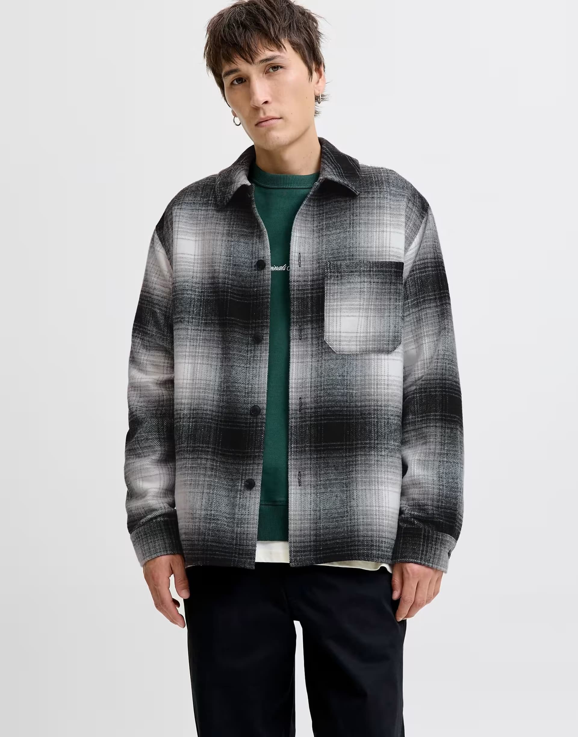 ASOS Jack & Jones Overshirt in black