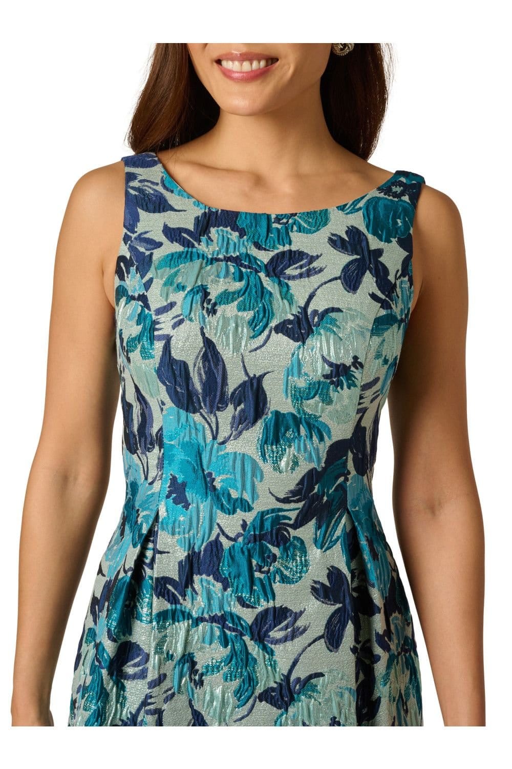 Adrianna Papell Adrianna Papell Women's Metallic Jacquard Midi Dress - 4