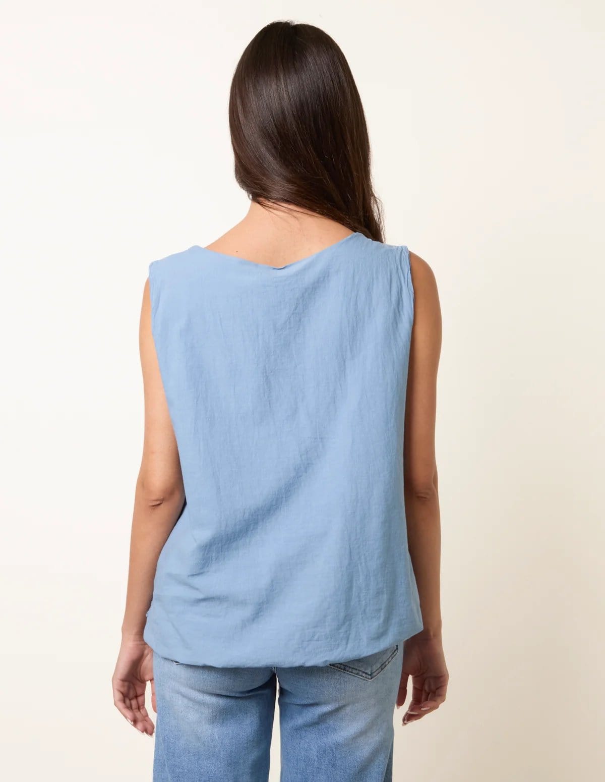 Blue Vanilla Puffball Flower Top - 4
