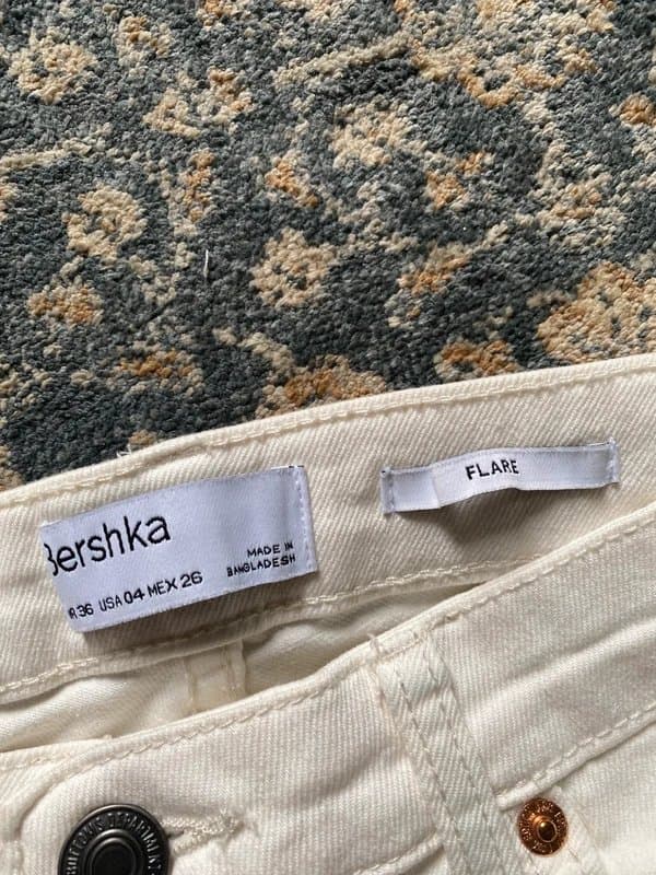 Bershka White flare jeans