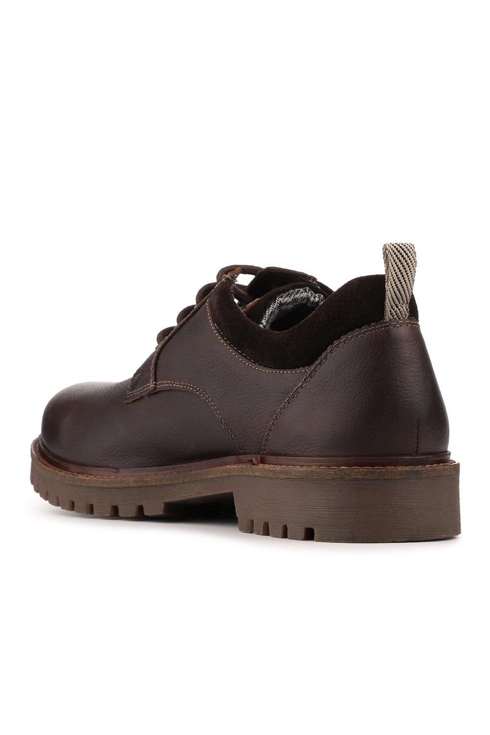 Pavers Pavers Men's Chunky Leather Casual Lace Up Shoes in Brown - 3