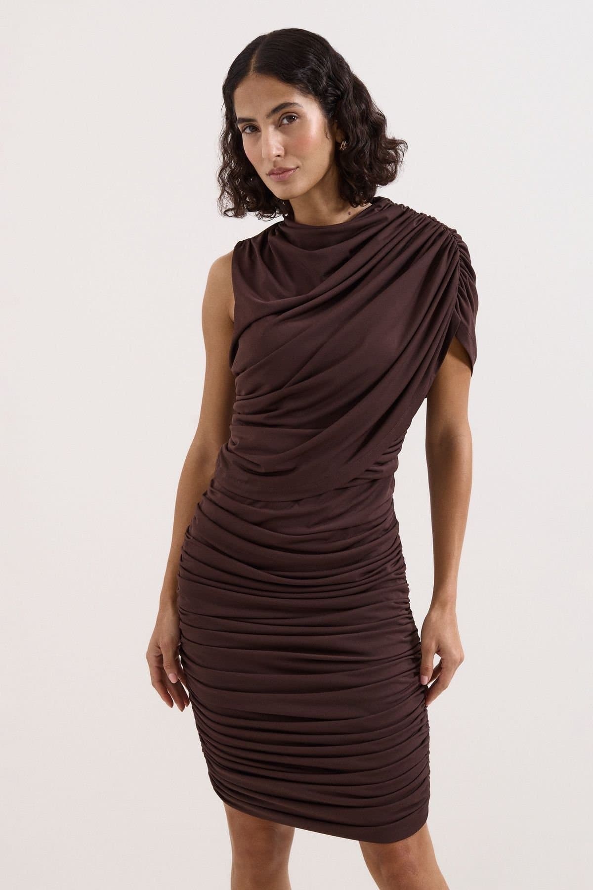 Phase Eight Phase Eight Women's Aimee Jersey Dress in Chocolate