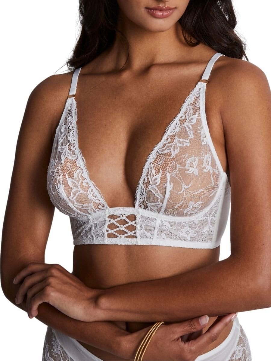 Aubade Aubade Women's Kiss Of Love Triangle Bralette in White - 4