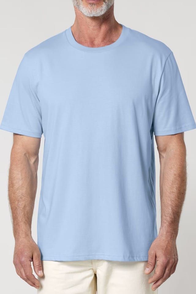 British Boxers British Boxers Men's "Sky Blue" Cotton T-Shirt in Light Blue - 2