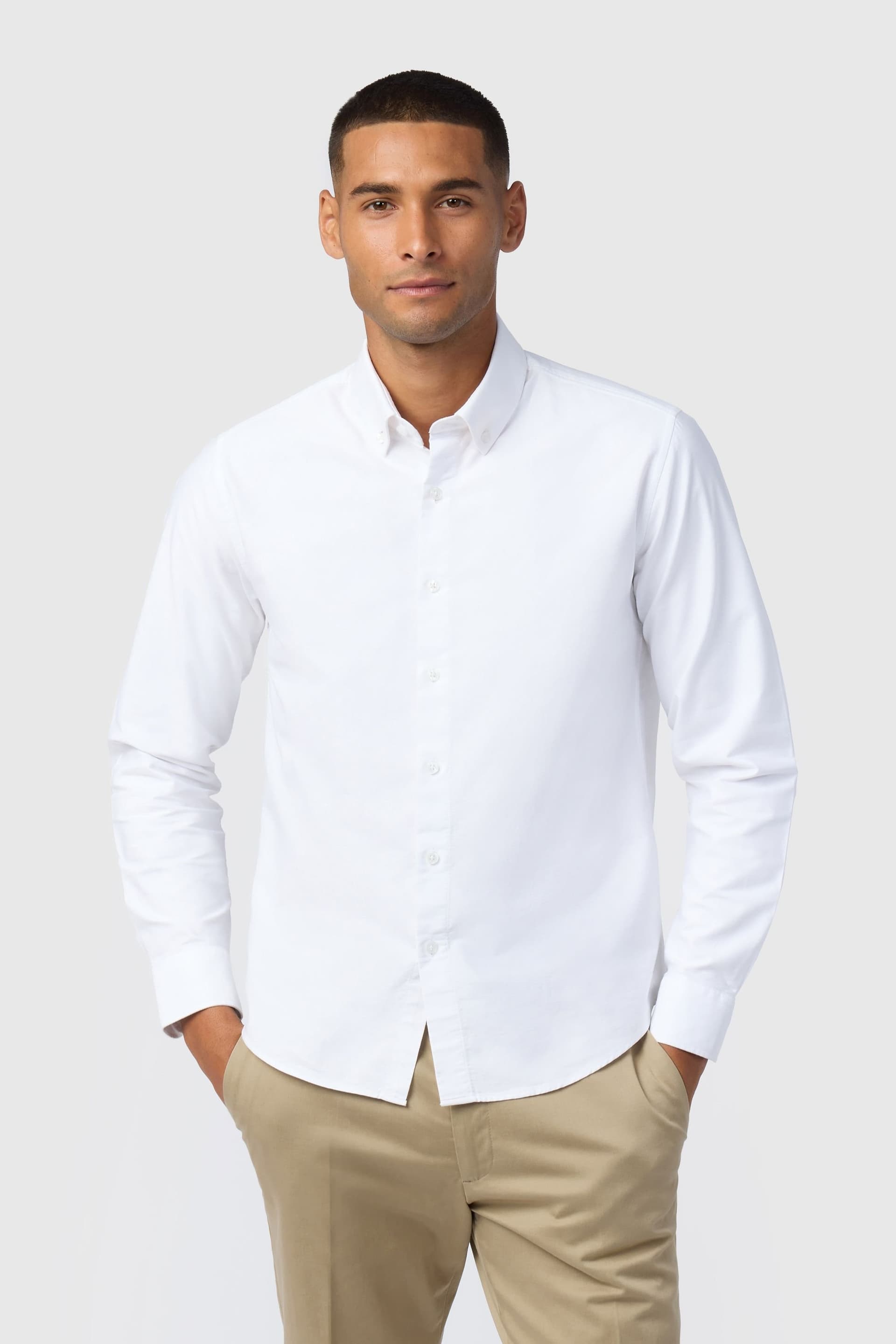 Melka Melka Men's White Oxford Shirt
