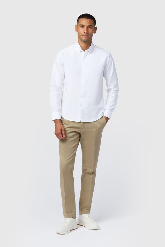 Melka Melka Men's Oxford Shirt in White - 2