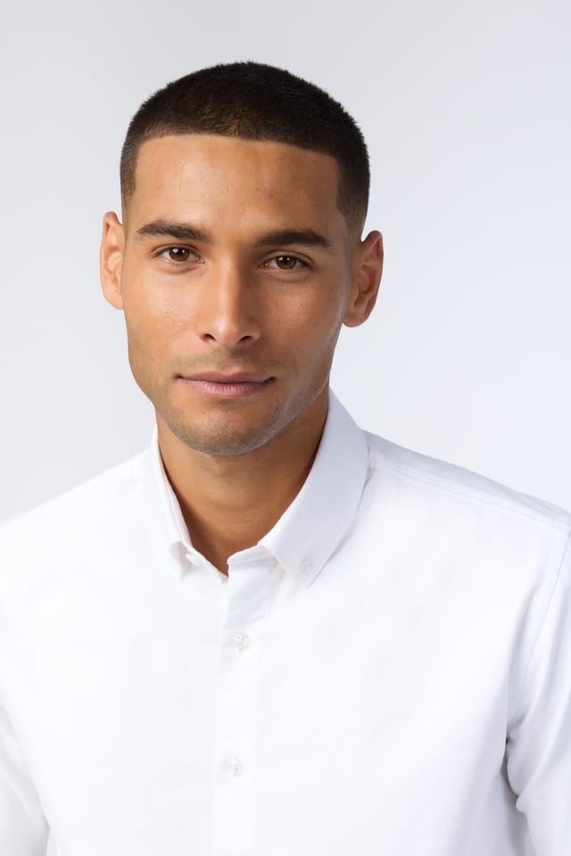 Melka Melka Men's Oxford Shirt in White - 3