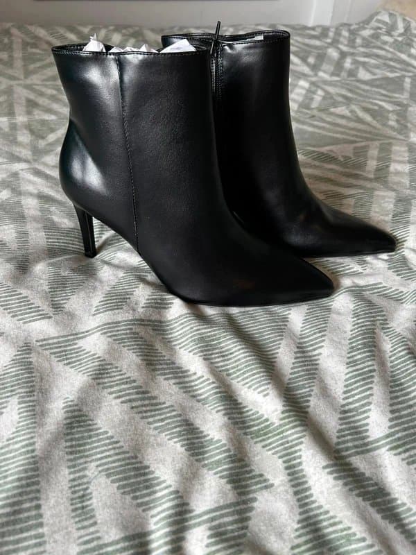 New Look Womens Vegan Leather Heeled ankle boots