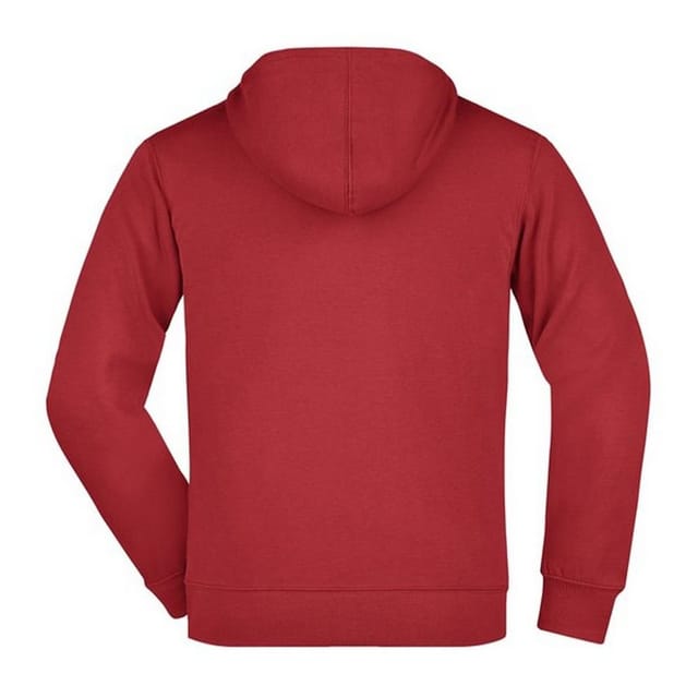 James and Nicholson James and Nicholson Men's Full Zip Hoodie in Red - 2