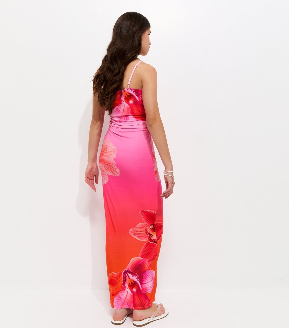 New Look Girls' Pink Tropical Print Maxi Dress New Look - 4