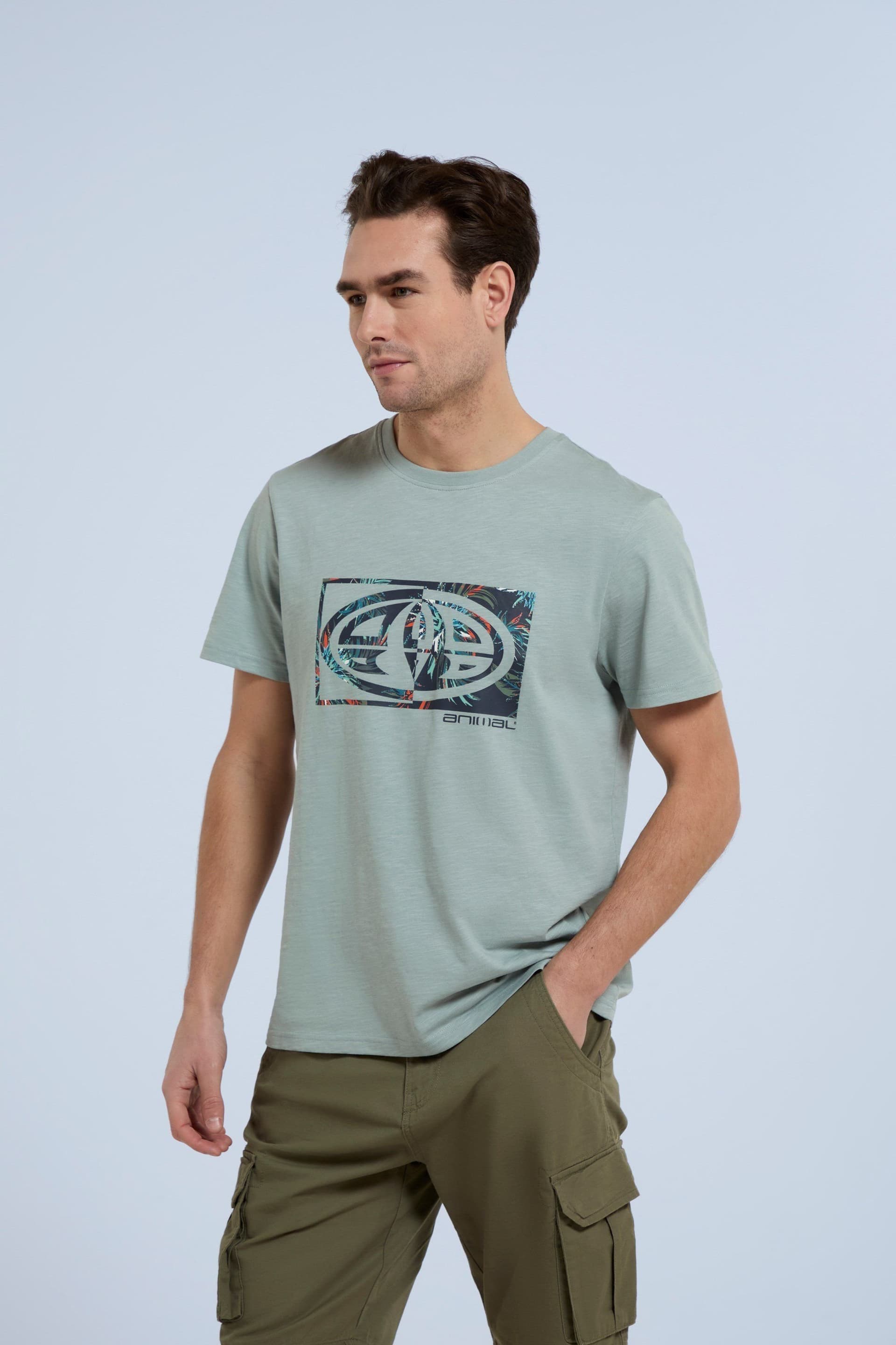 Animal Animal Men's 'Jacob' Relaxed Fit Holiday Cotton T-Shirt in Light Blue