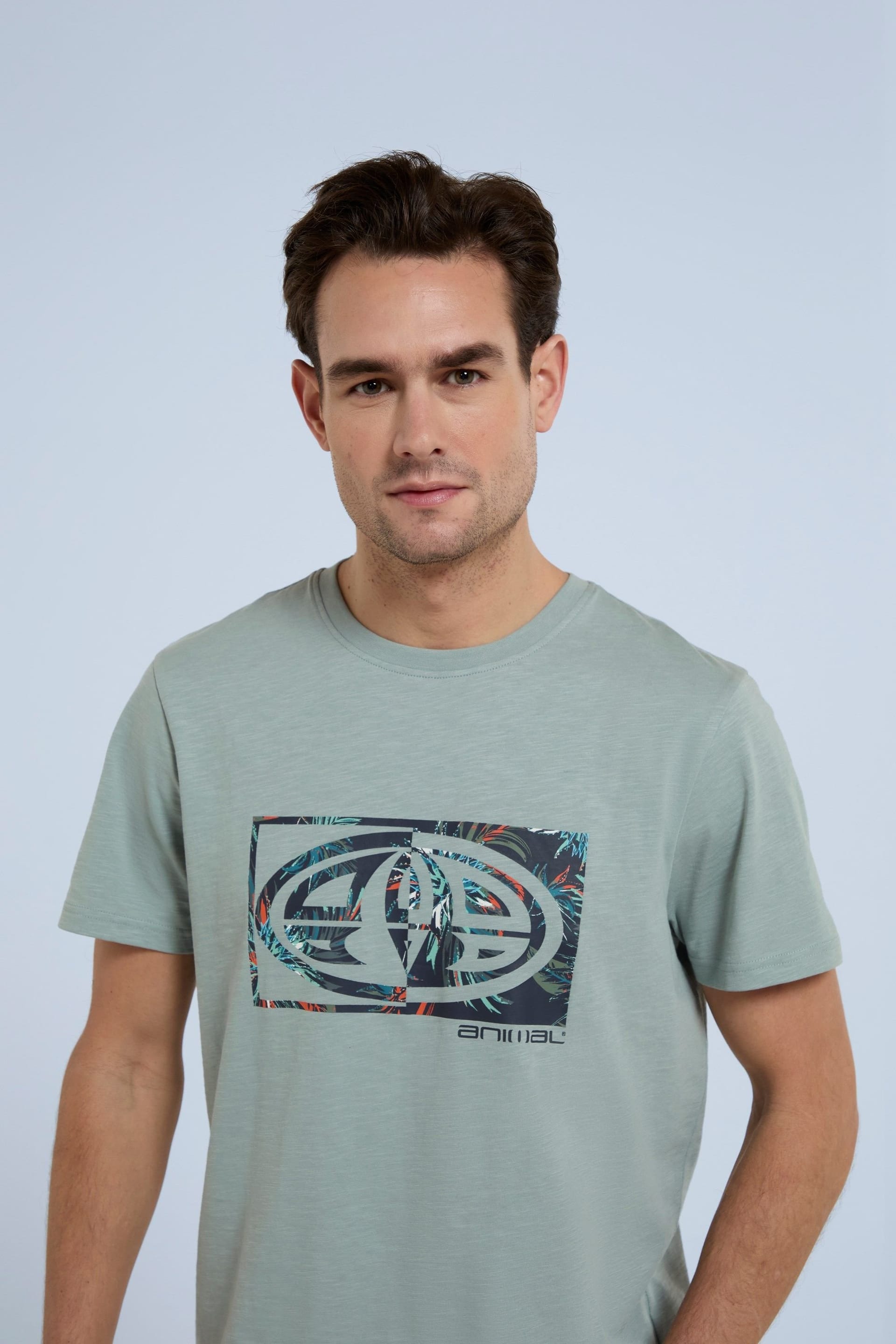 Animal Animal Men's 'Jacob' Relaxed Fit Holiday Cotton T-Shirt in Light Blue - 4