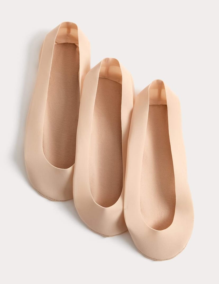 Marks & Spencer M&S 3 Pack Cotton Blend Footsies Opal - 1