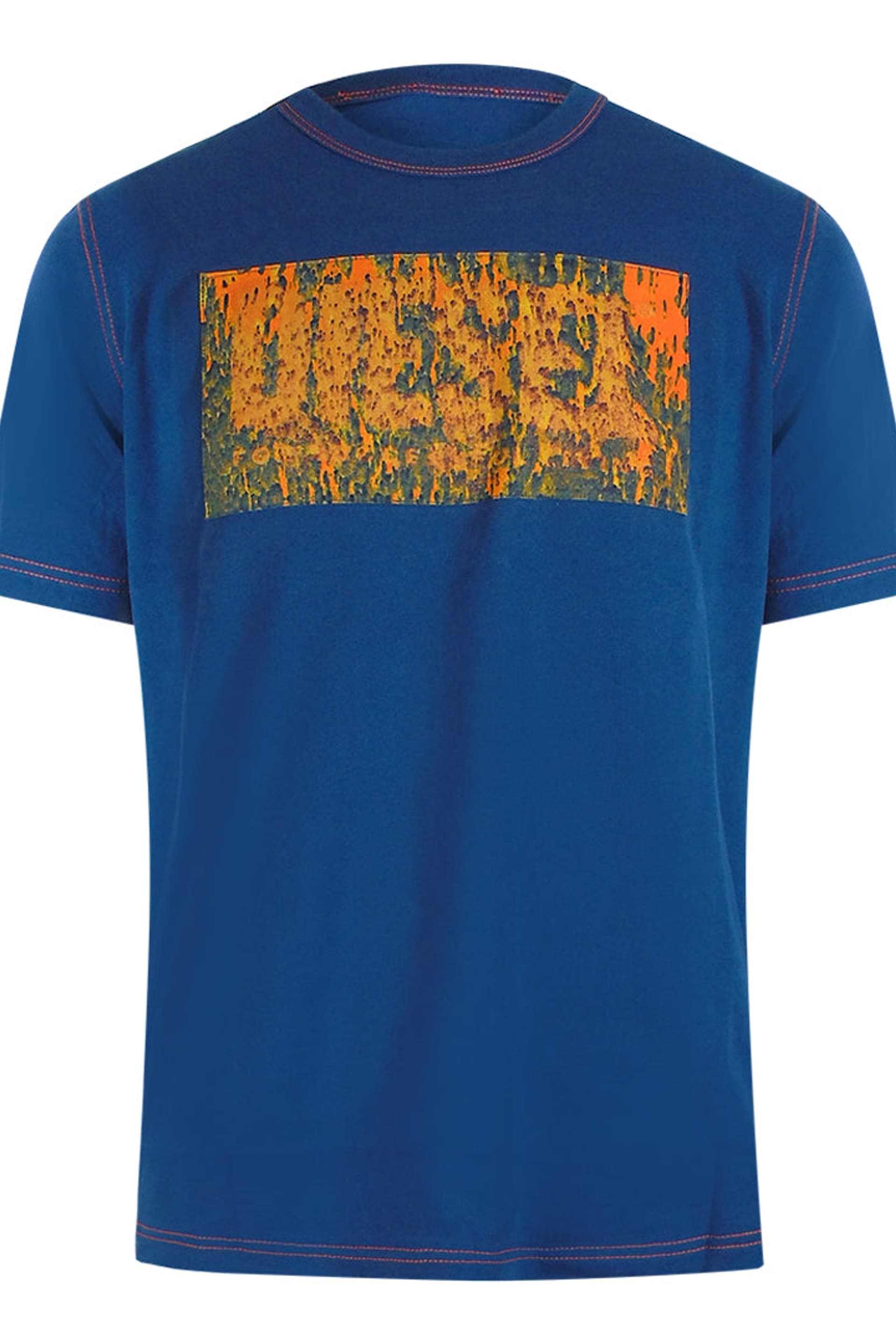 Diesel Diesel Men's Short Sleeve Round T-shirt in Cobalt