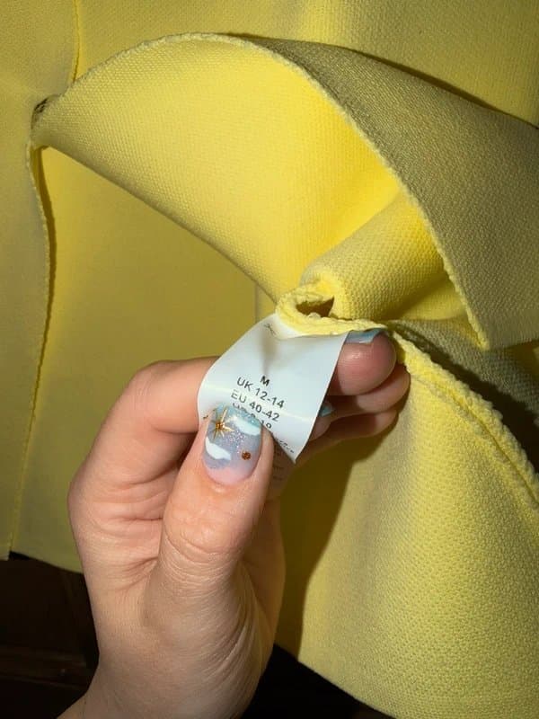 ASOS ASOS Yellow Knit Stretch Waistcoat gold buttons M