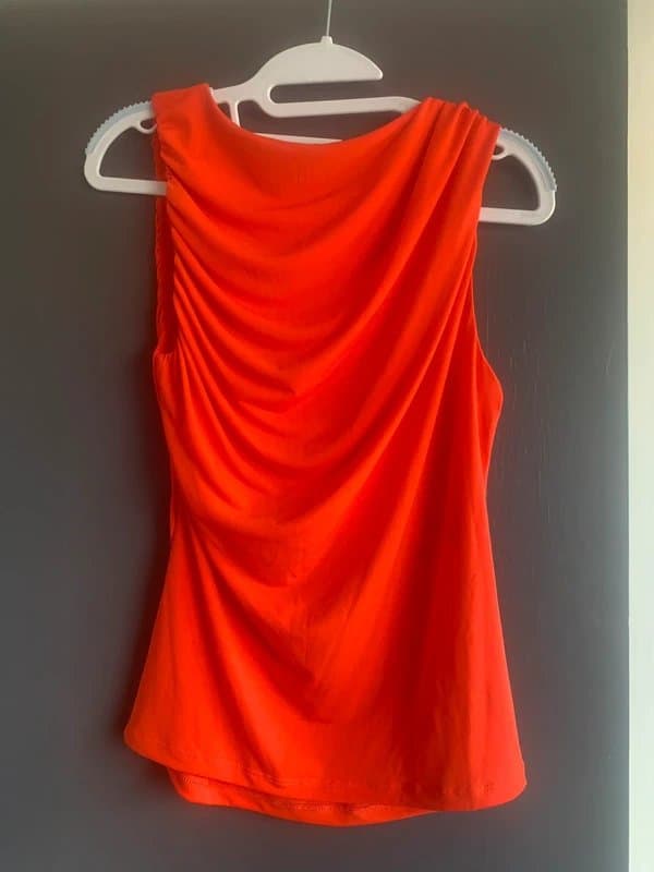 New Look New look Red Ruched Sleeveless Top size 12
