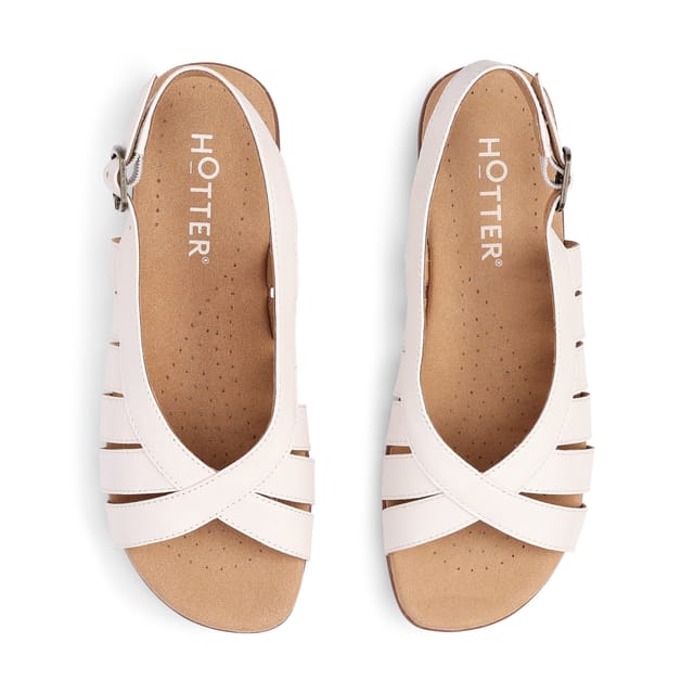 Hotter Hotter Women's 'Sundown' Slingback Sandals in Cream - 3