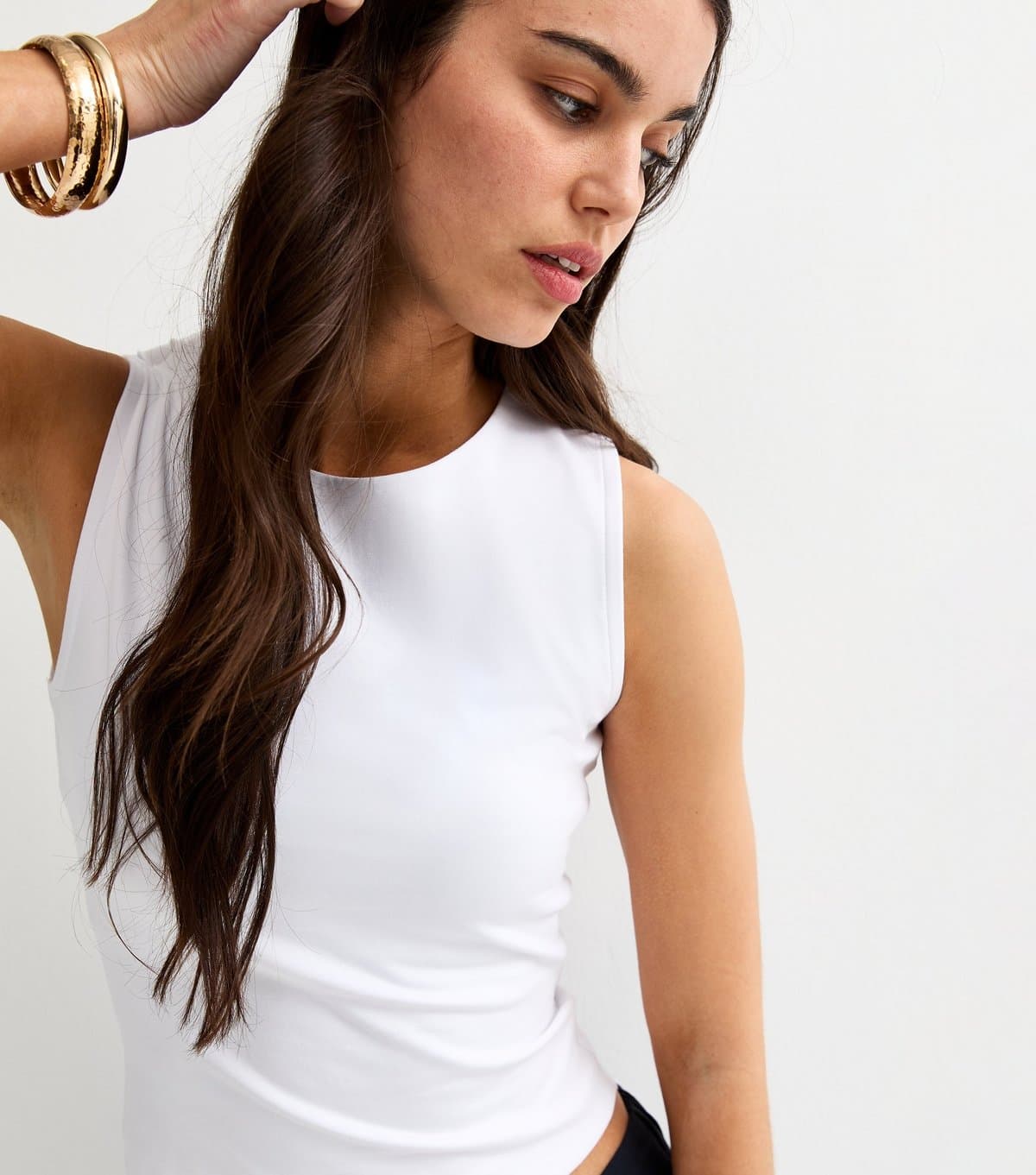 New Look New Look White Stretch Jersey Tank Top