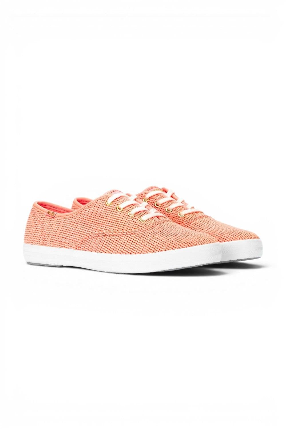 keds Keds Women's Champion Cotton Mesh Lace Up in Coral