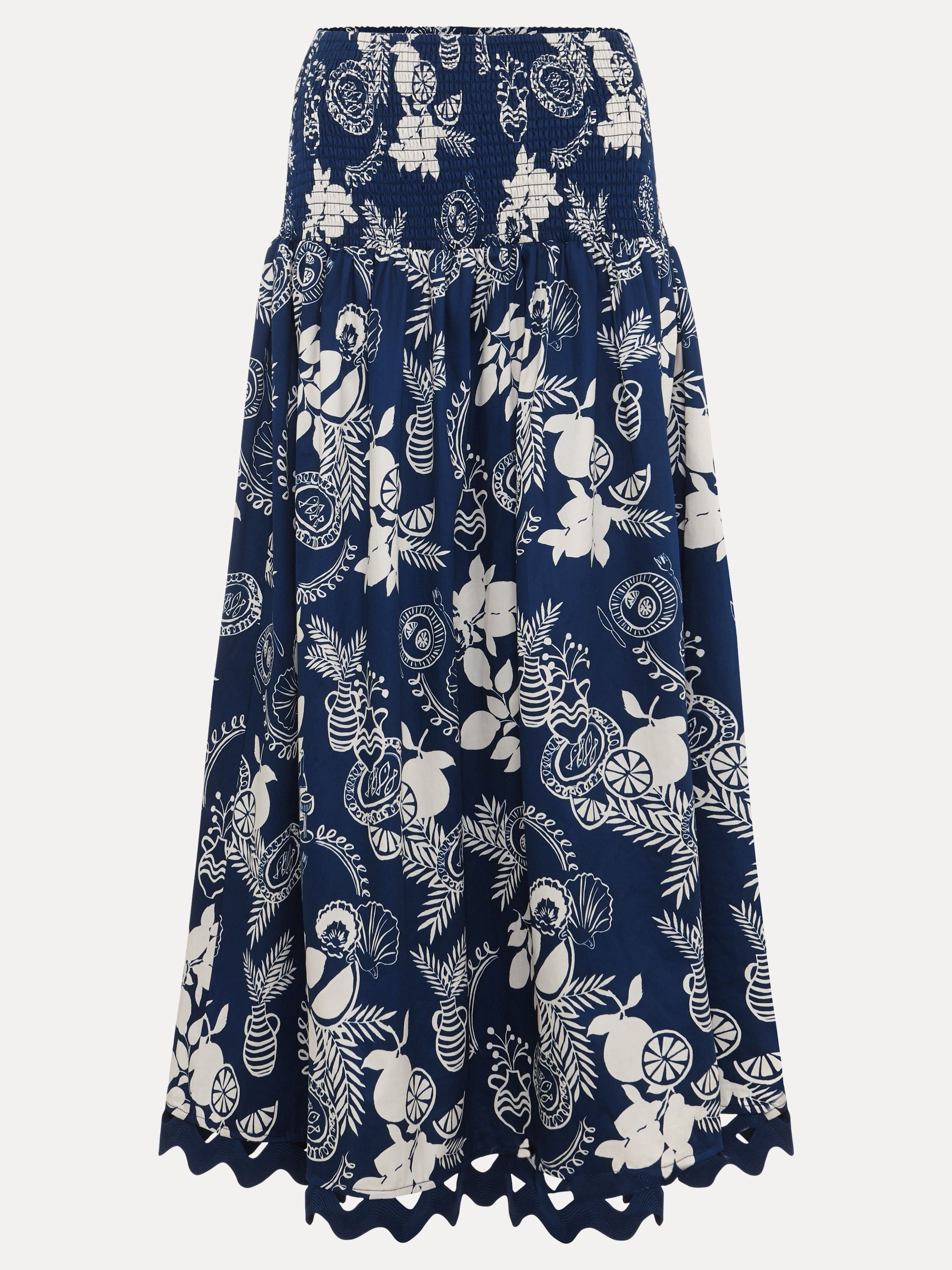 Phase Eight Phase Eight Women's Evalina Floral Midi Skirt in Dark Navy - 2