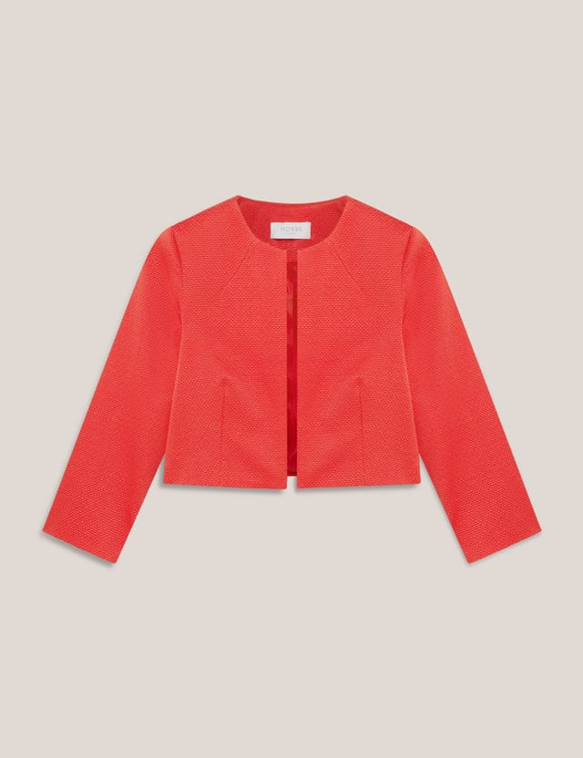Hobbs London Hobbs London Women's Arizona Cropped Jacket in Scarlet - 2