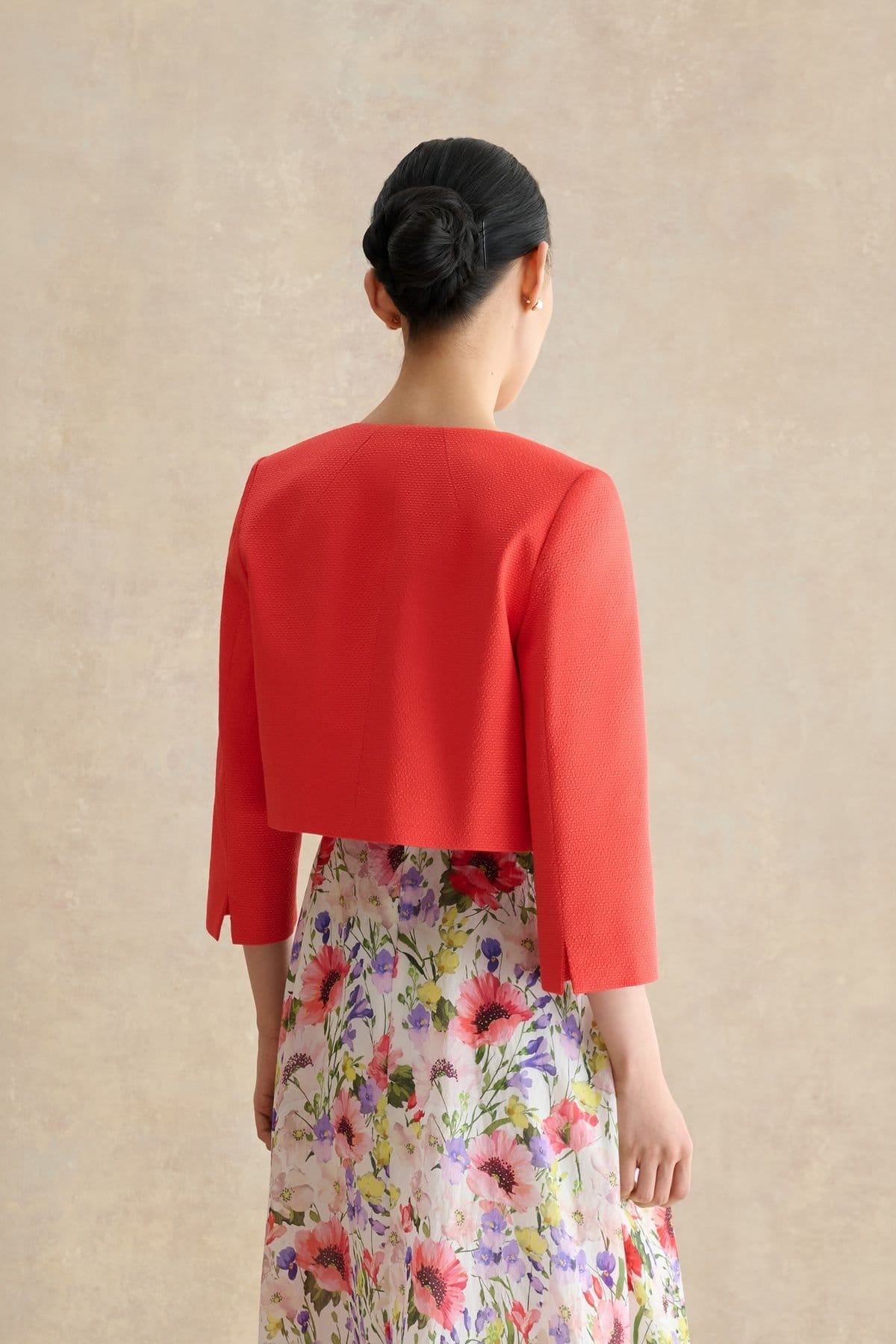 Hobbs London Hobbs London Women's Arizona Cropped Jacket in Scarlet - 4