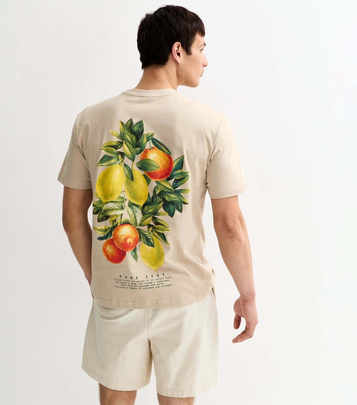 Only and Sons Men's Off White Slogan Print Relaxed T-Shirt Only and Sons New Look