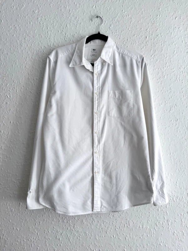 Uniqlo Men’s Uniqlo White Slim Fit Long Sleeve Cotton Button Shirt uk M