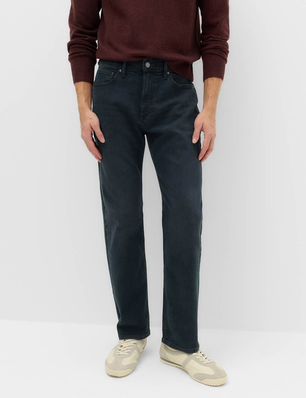 Marks & Spencer M&S Straight Fit Stretch Jeans Smokey Blue