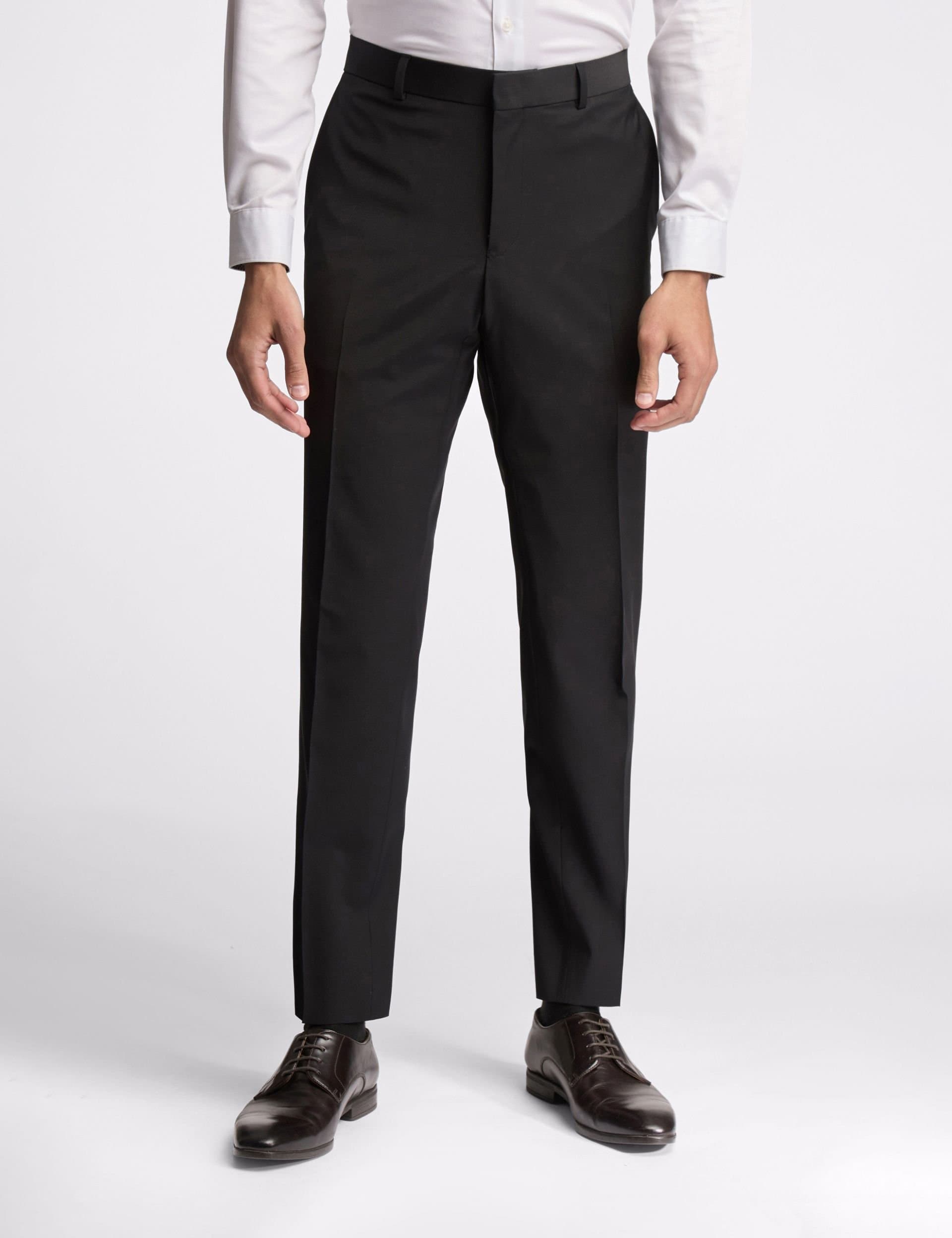 Ted Baker Ted Baker Men's Premium Black Panama Slim Suit Trousers